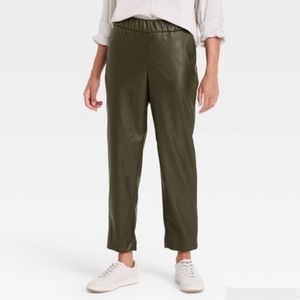 a new day Faux Leather Tapered Ankle Pants NWT
